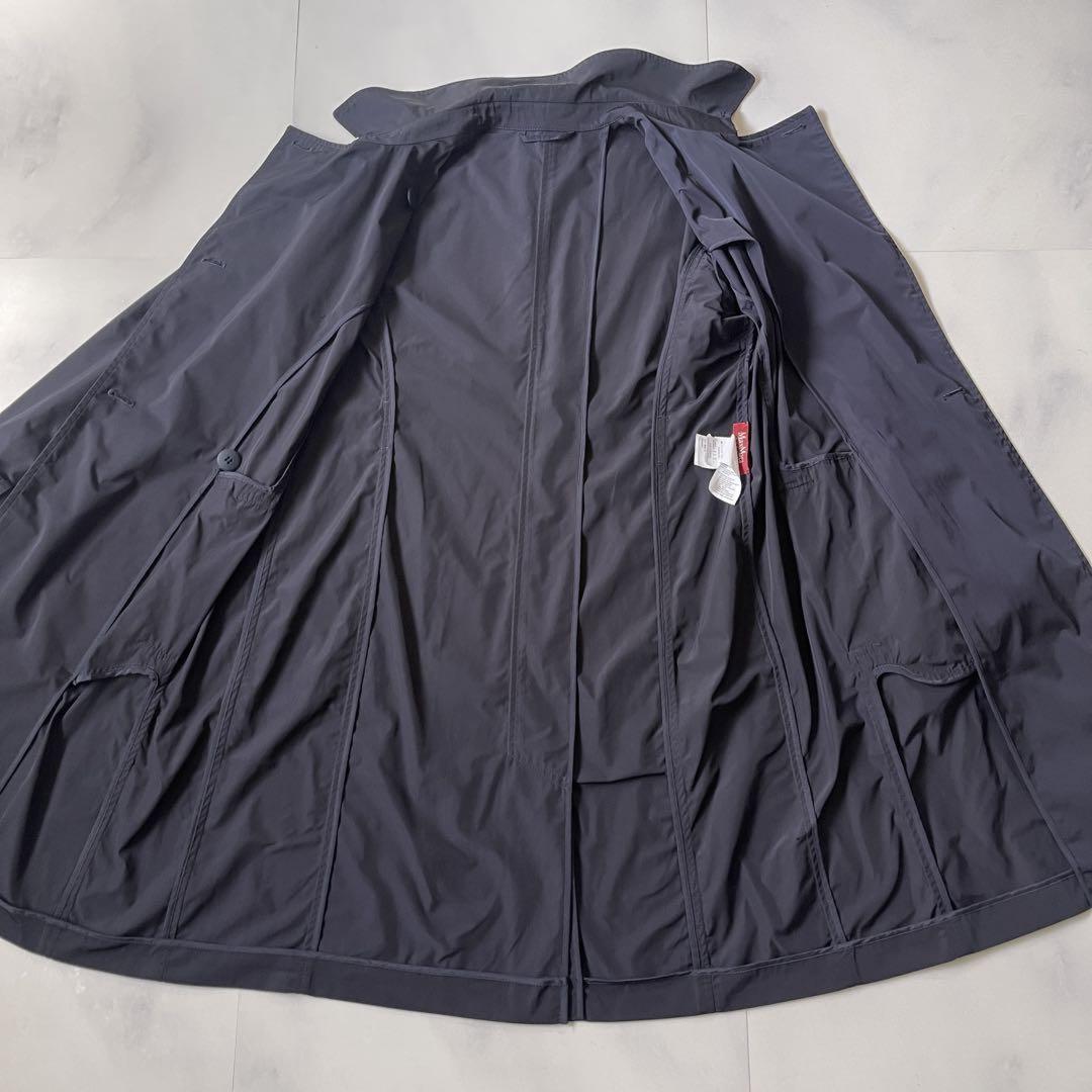 Max Mara Studio Trench Coat Asian fit L 40 US size M Dark Navy Authentic