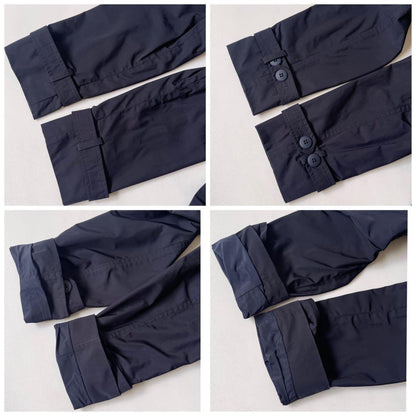 Max Mara Studio Trench Coat Asian fit L 40 US size M Dark Navy Authentic