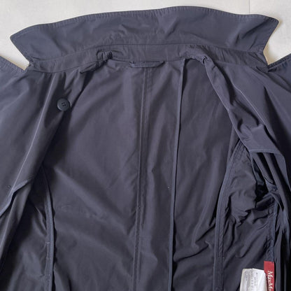 Max Mara Studio Trench Coat Asian fit L 40 US size M Dark Navy Authentic
