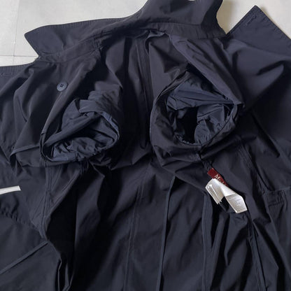 Max Mara Studio Trench Coat Asian fit L 40 US size M Dark Navy Authentic