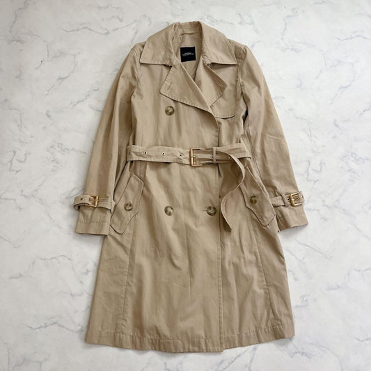 Max Mara WEEKEND LINE Trench Coat Asian fit M 38 US size S Beige Authentic