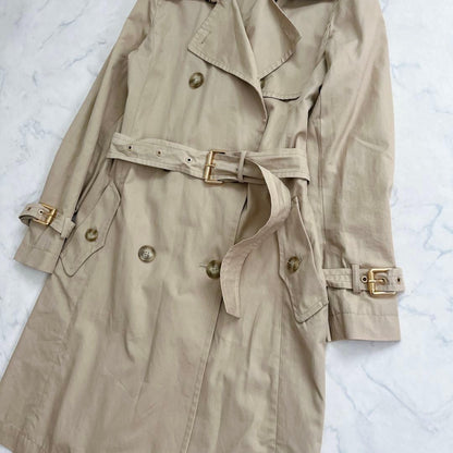 Max Mara WEEKEND LINE Trench Coat Asian fit M 38 US size S Beige Authentic
