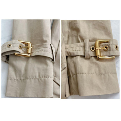 Max Mara WEEKEND LINE Trench Coat Asian fit M 38 US size S Beige Authentic