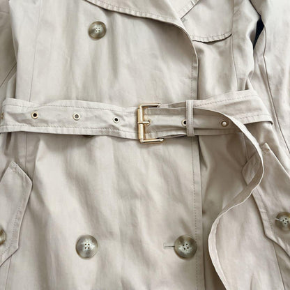 Max Mara WEEKEND LINE Trench Coat Asian fit M 38 US size S Beige Authentic