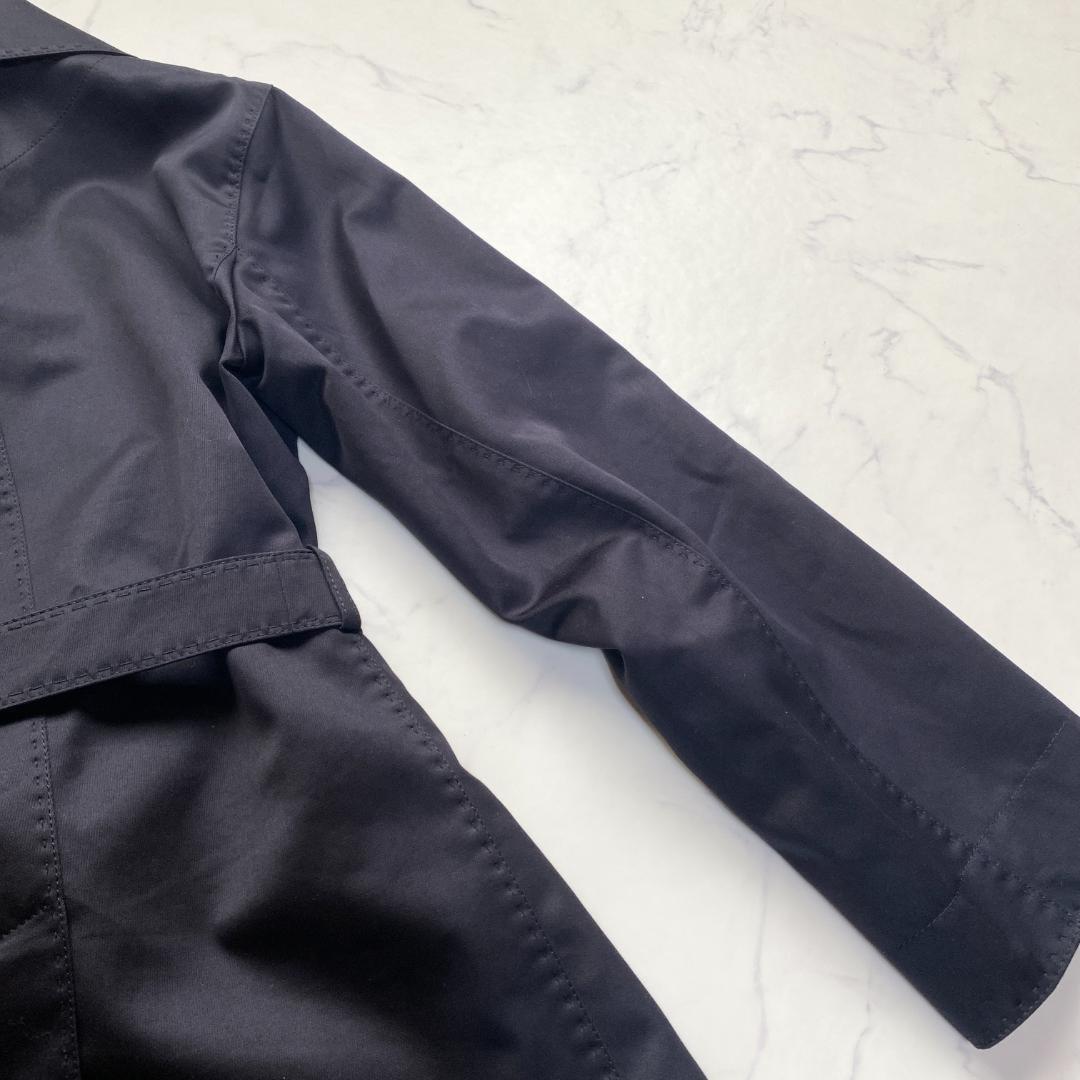 Max Mara RAINWEAR 2WAY Short Trench Coat Asian fit M 38 US size S Navy Authentic