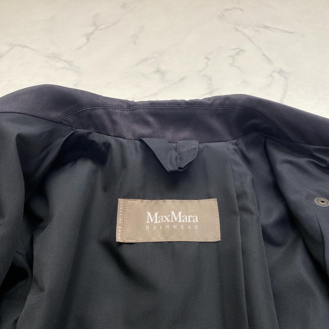 Max Mara RAINWEAR 2WAY Short Trench Coat Asian fit M 38 US size S Navy Authentic