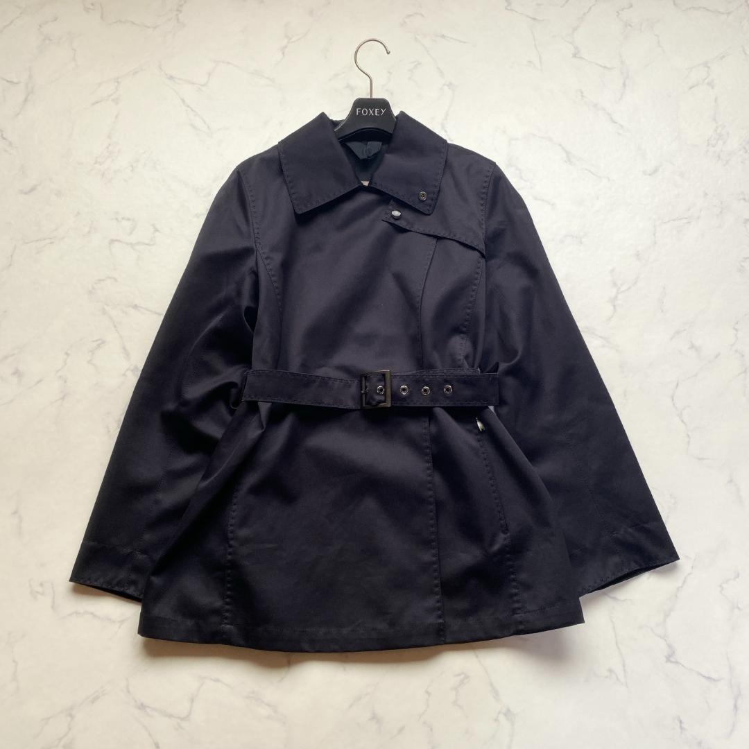Max Mara RAINWEAR 2WAY Short Trench Coat Asian fit M 38 US size S Navy Authentic