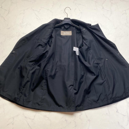 Max Mara RAINWEAR 2WAY Short Trench Coat Asian fit M 38 US size S Navy Authentic