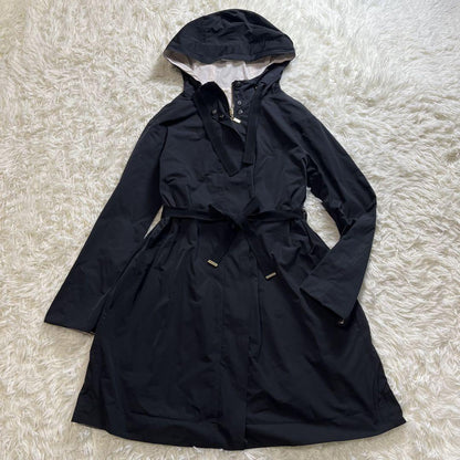 Max Mara STUDIO Reversible Coat Asian fit L 40 US size M Black Off White Auth