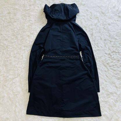 Max Mara STUDIO Reversible Coat Asian fit L 40 US size M Black Off White Auth