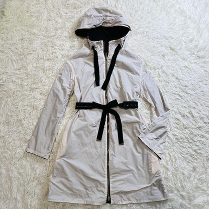 Max Mara STUDIO Reversible Coat Asian fit L 40 US size M Black Off White Auth