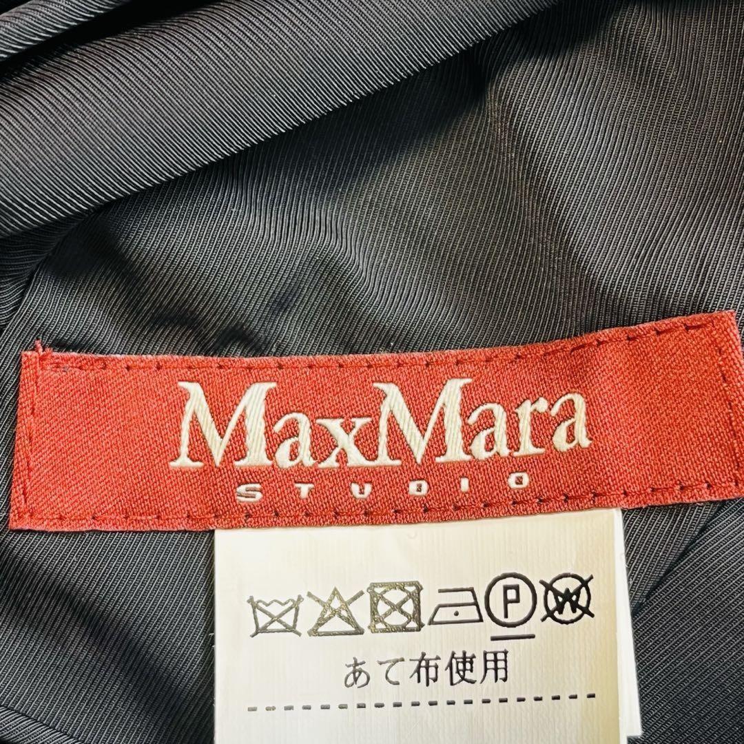 Max Mara STUDIO Reversible Coat Asian fit L 40 US size M Black Off White Auth