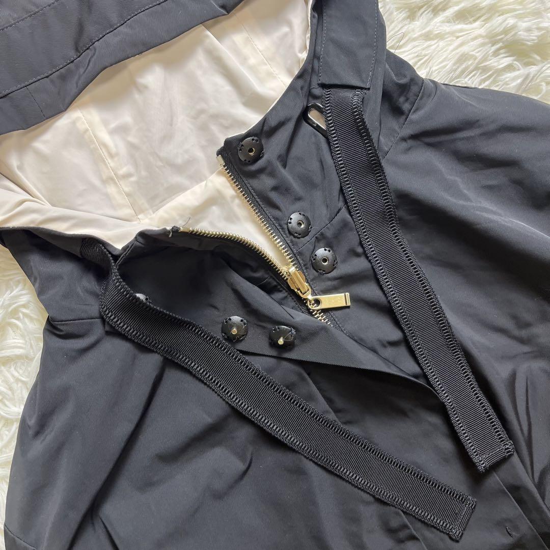Max Mara STUDIO Reversible Coat Asian fit L 40 US size M Black Off White Auth