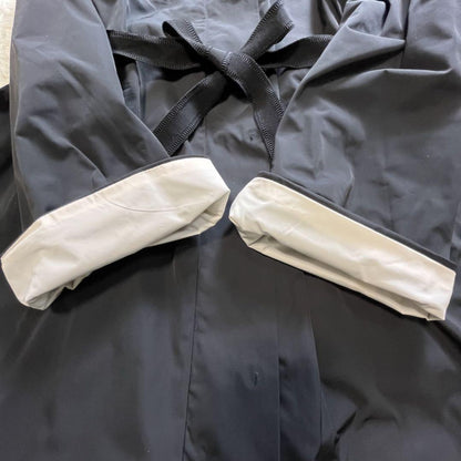 Max Mara STUDIO Reversible Coat Asian fit L 40 US size M Black Off White Auth