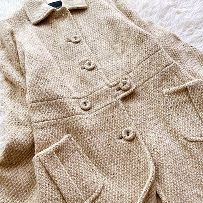 Weekend Max Mara Long Coat Asian fit XL 42 US size L Beige Authentic