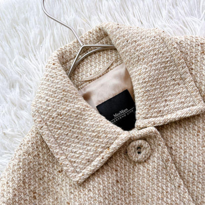 Weekend Max Mara Long Coat Asian fit XL 42 US size L Beige Authentic