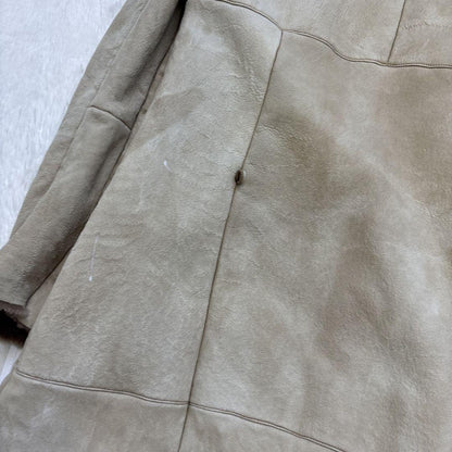 S Max Mara Long Coat Asian fit XL 42 US size L Beige Authentic