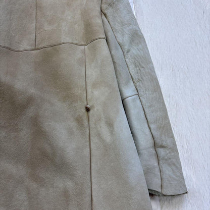 S Max Mara Long Coat Asian fit XL 42 US size L Beige Authentic