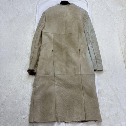 S Max Mara Long Coat Asian fit XL 42 US size L Beige Authentic
