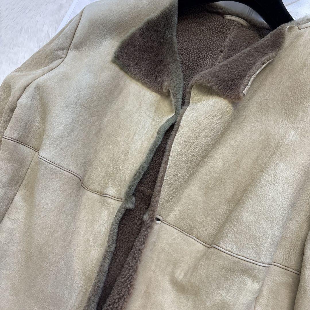 S Max Mara Long Coat Asian fit XL 42 US size L Beige Authentic