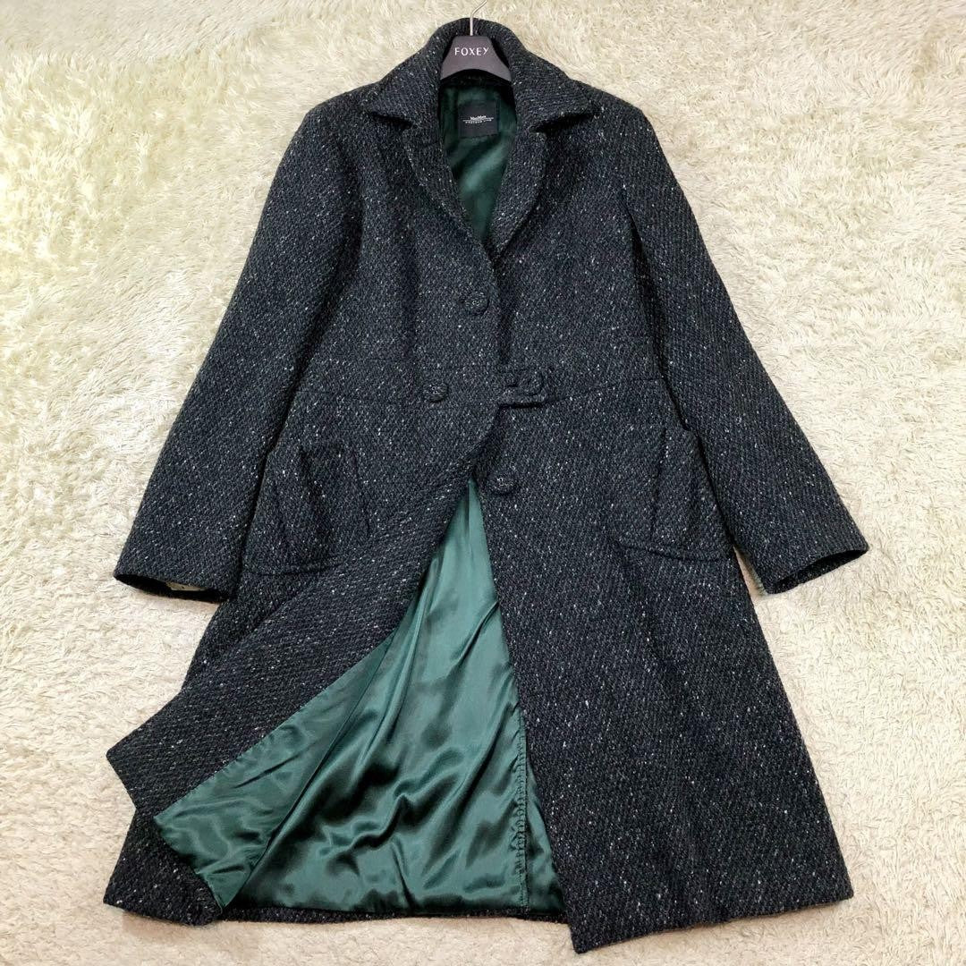 Max Mara Long Coat Asian fit 2XL 44 US size XL Black Authentic