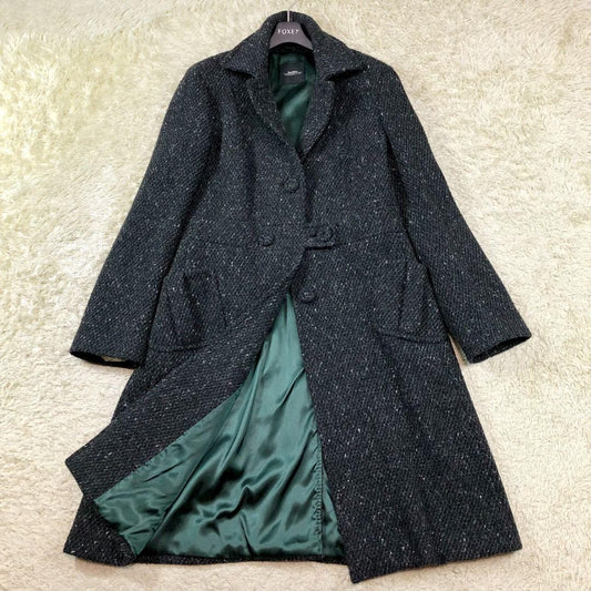Max Mara Long Coat Asian fit 2XL 44 US size XL Black Authentic