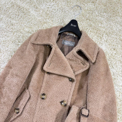 Max Mara P Coat Asian fit L 40 US size M Beige Authentic