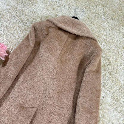 Max Mara P Coat Asian fit L 40 US size M Beige Authentic