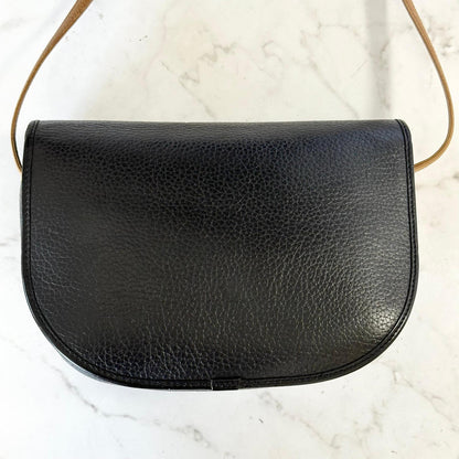 Christian Dior Shoulder Bag Purse CD Women’s Black Beige Leather Used Vintage