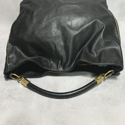 Saint Laurent Bag YSL Cassandra Hand Tote Purse Leather Black Gold  Authentic