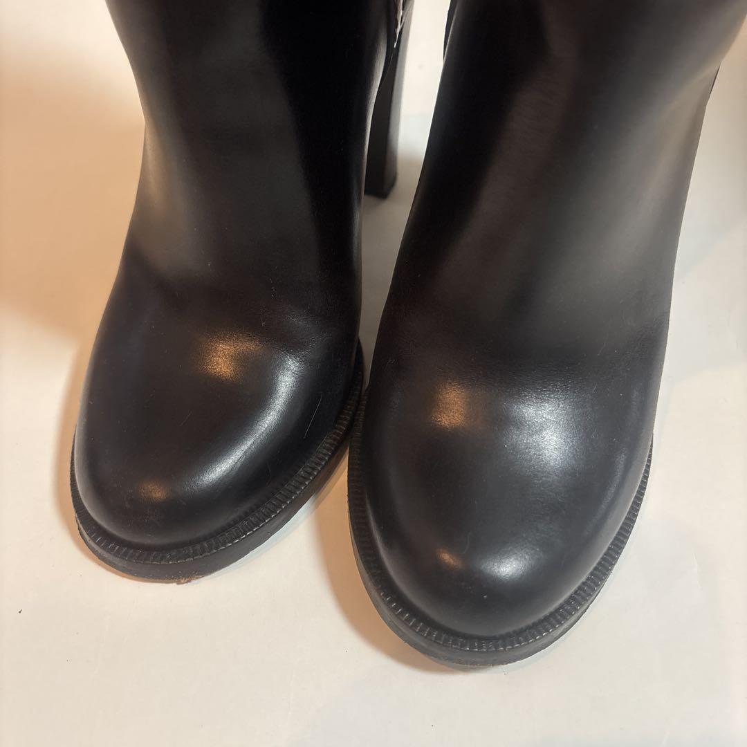 GUCCI Long Boots Shoes EU 35.5 US 5.5 Leather Black Authentic