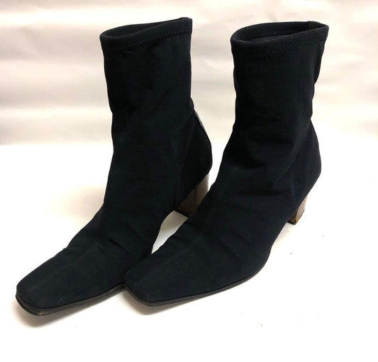 GUCCI Short Boots Shoes EU 35.5 US 5.5 Suede Black Authentic