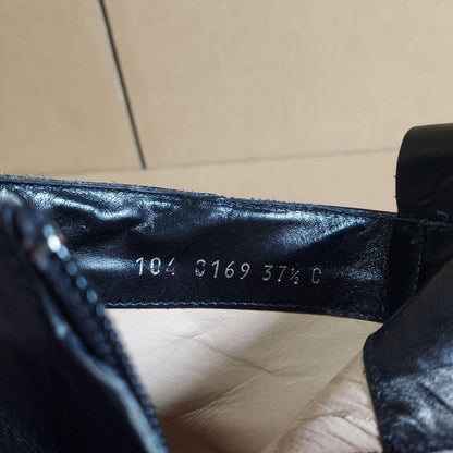 GUCCI Short Boots Shoes EU 37.5 US 7.5 Black Authentic