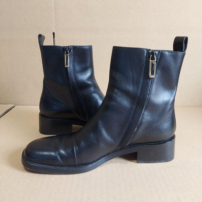 GUCCI Short Boots Shoes EU 37.5 US 7.5 Black Authentic