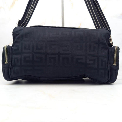GIVENCHY Shoulder Bag Purse 4G Nylon Black Authentic