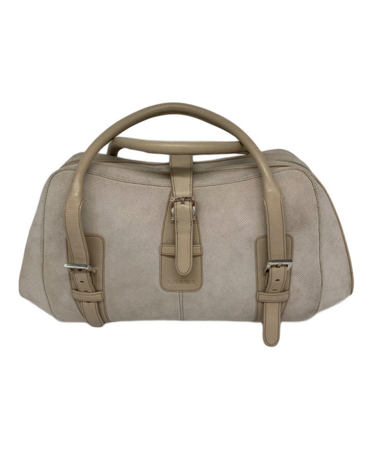 LOEWE Hand Bag Tote Purse Beige Authentic