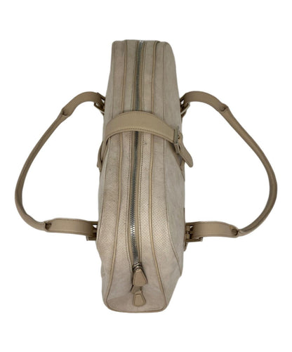 LOEWE Hand Bag Tote Purse Beige Authentic
