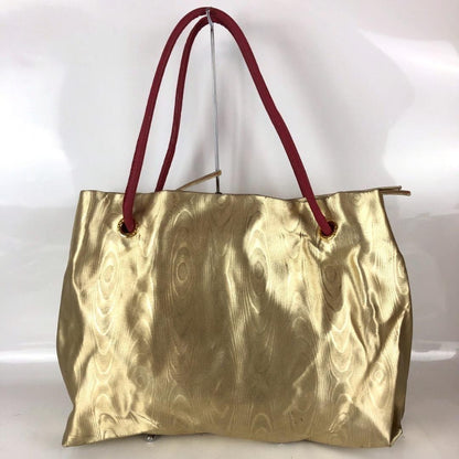 LOEWE Hand Bag Tote Purse Anagram Gold Authentic