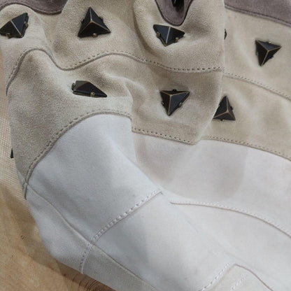 LOEWE Hand Bag Tote Purse Studs Suede Authentic
