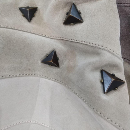 LOEWE Hand Bag Tote Purse Studs Suede Authentic