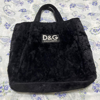 Dolce & Gabbana Hand Bag Tote Purse D&G Black Authentic