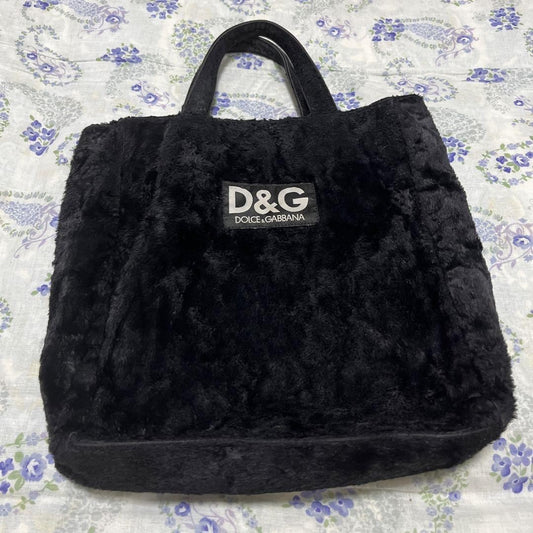 Dolce & Gabbana Hand Bag Tote Purse D&G Black Authentic