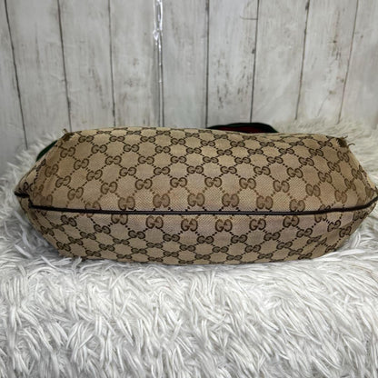 GUCCI Shoulder Bag Purse Sherry Line GG Canvas Brown Authentic