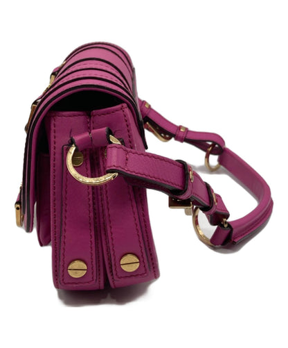 VERSACE Shoulder Bag Purse Leather Shocking Pink Authentic