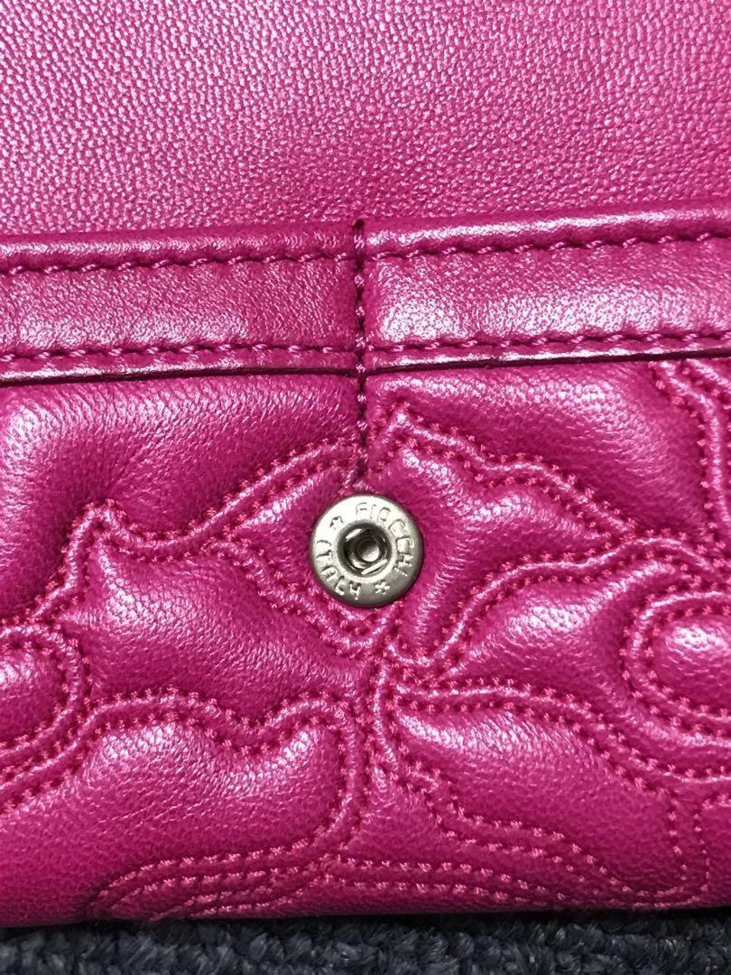 VERSACE Chain Wallet Shoulder Bag Purse Medusa Leather Pink Purple Authentic