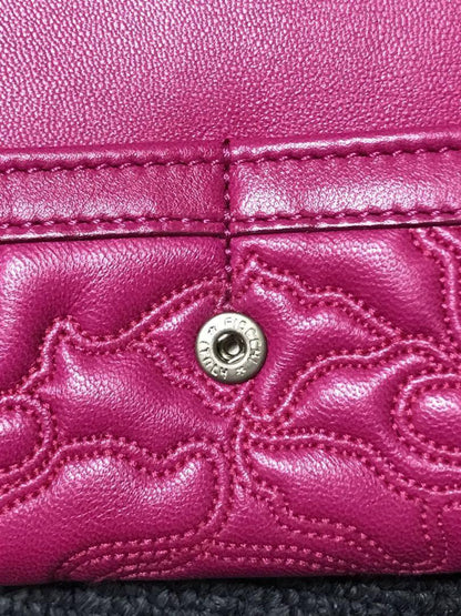 VERSACE Chain Wallet Shoulder Bag Purse Medusa Leather Pink Purple Authentic