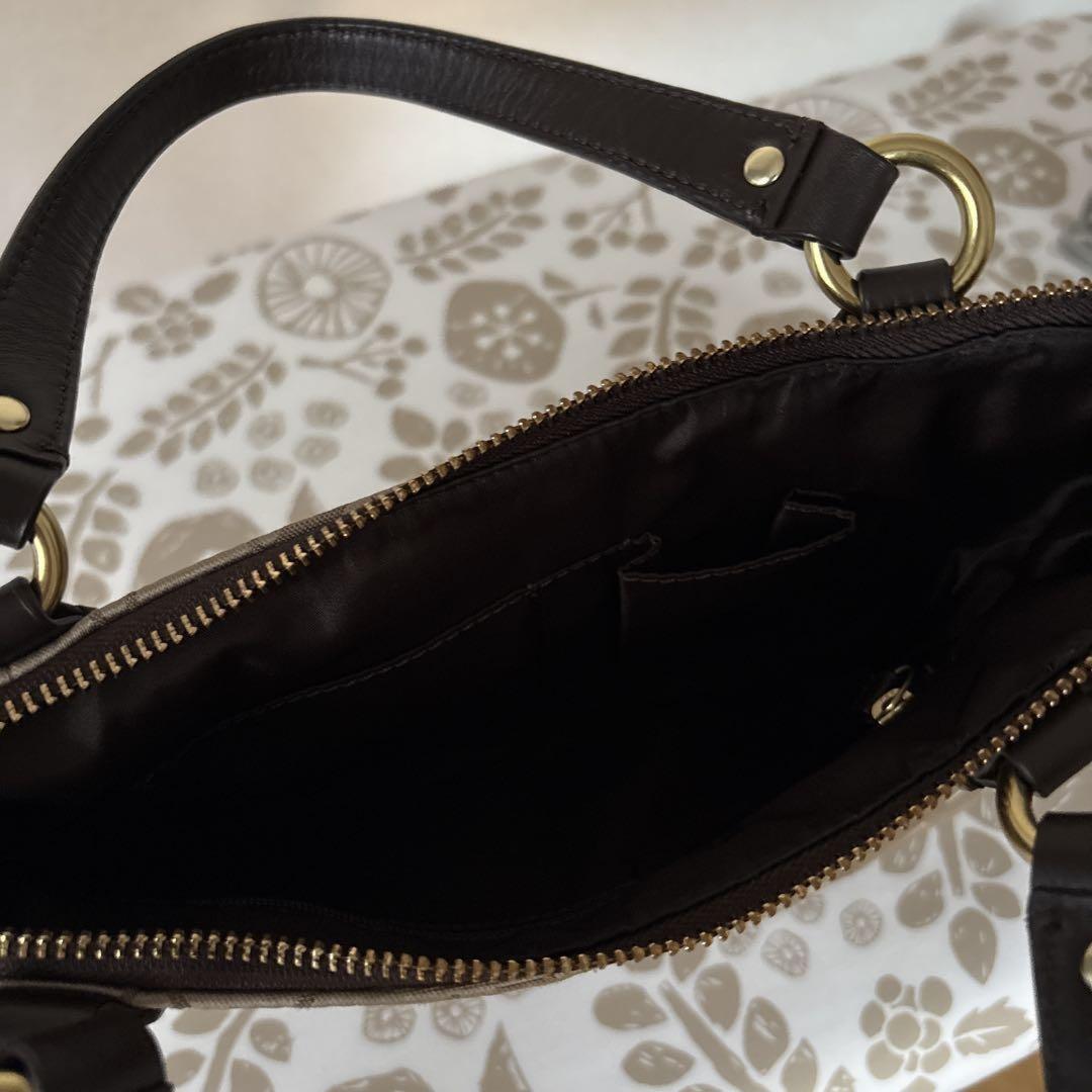 COACH Hand Shoulder Bag Tote Purse 2way Signature Authentic