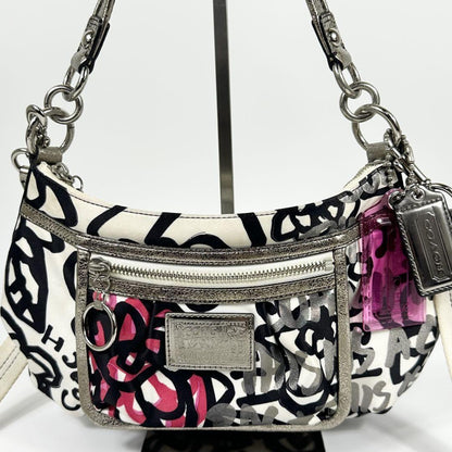 COACH Shoulder Bag Purse Poppy White Authentic