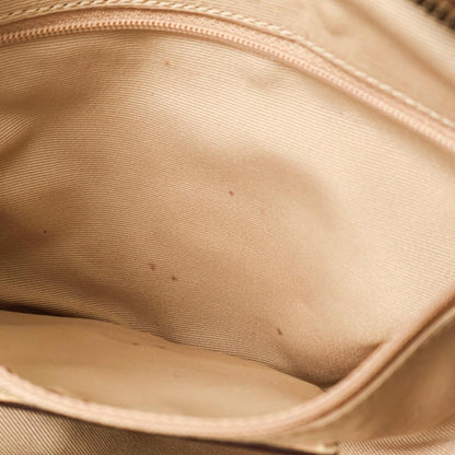 COACH Hand Shoulder Bag Tote Purse Signature Nylon Canvas Brown Authentic