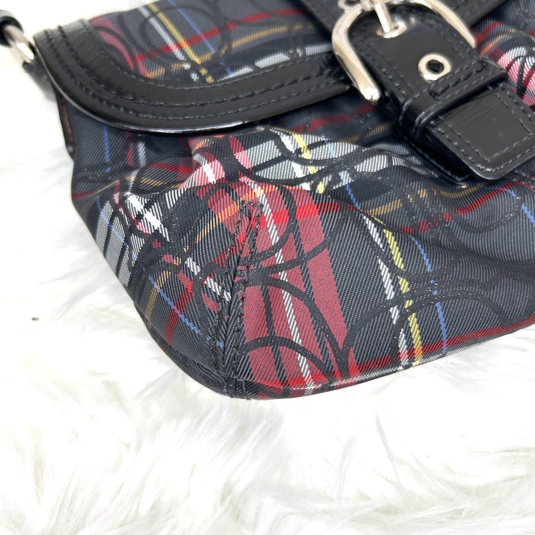 COACH Shoulder Bag Purse Soho Multicolor Authentic